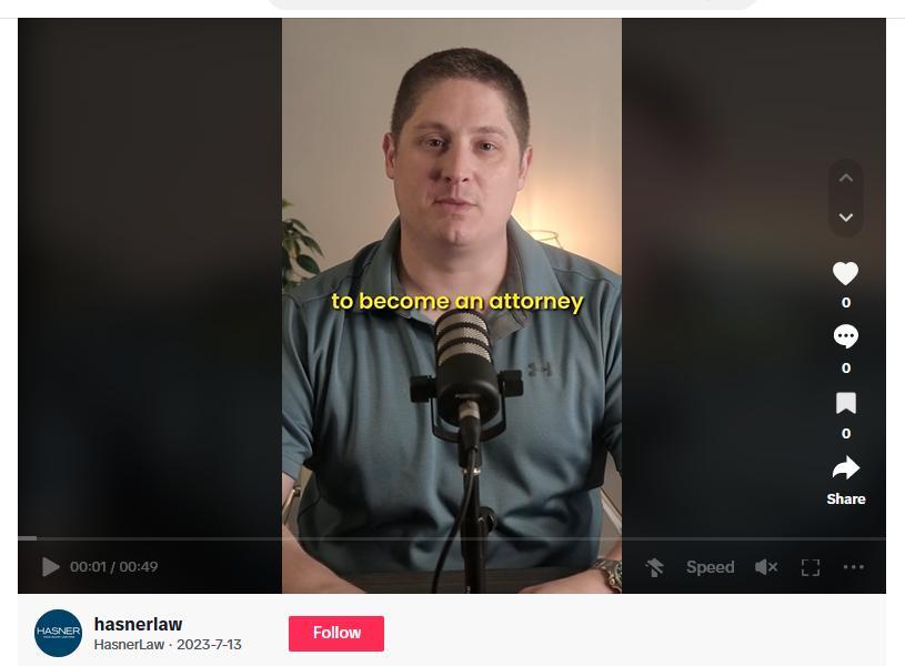 career insights for prospective attorneys, like differences between a lawyer and an attorney or tips for becoming an attorney via our TikTok profile